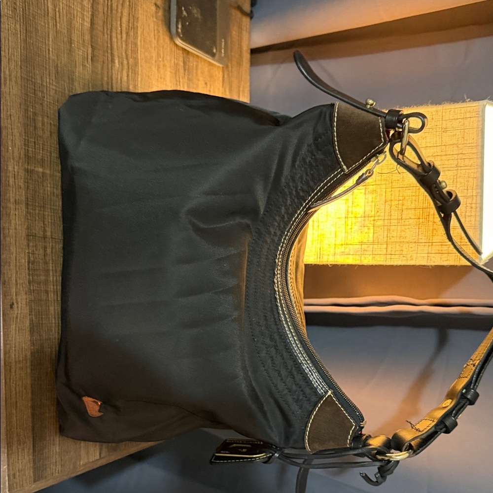 Dooney & Bourke Black and Brown Messenger Bag